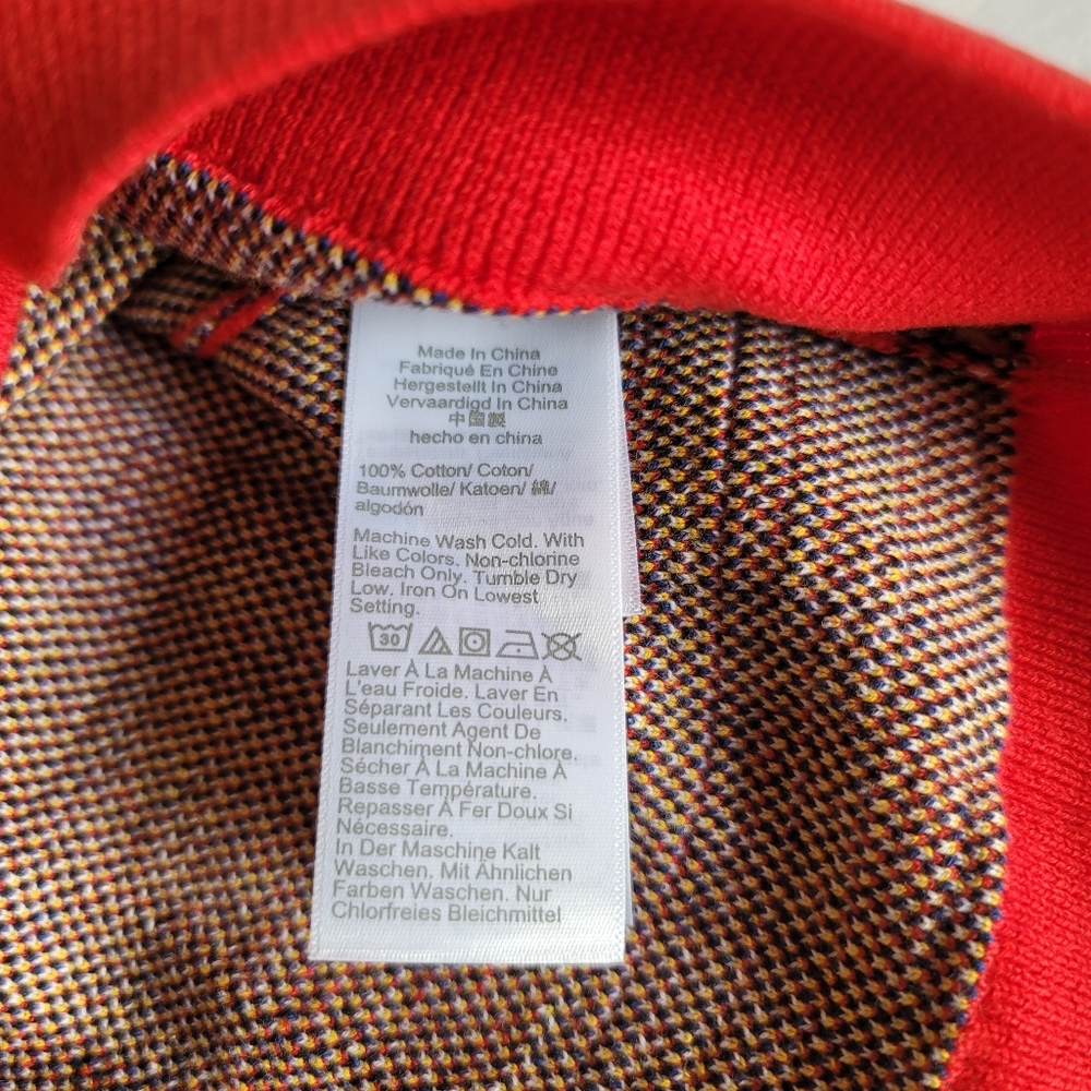 New! J Crew sz XS X-Small Red Tartan Plaid Christmas Sweater Cotton NWT - Picture 13 of 13